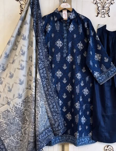 Block Print-Blue