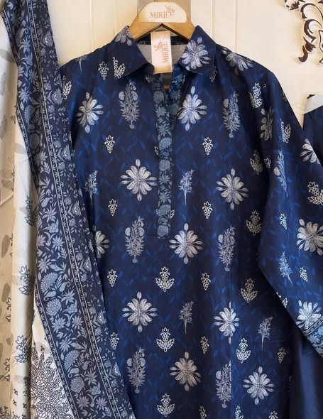 Block Print-Blue