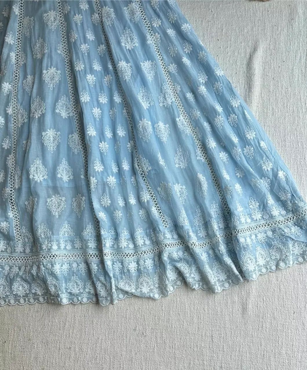Azure Lace | All-Over Chikankari
