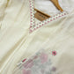 ✨ Pure Cotton V-Neck Embroidered Kurti Set ✨